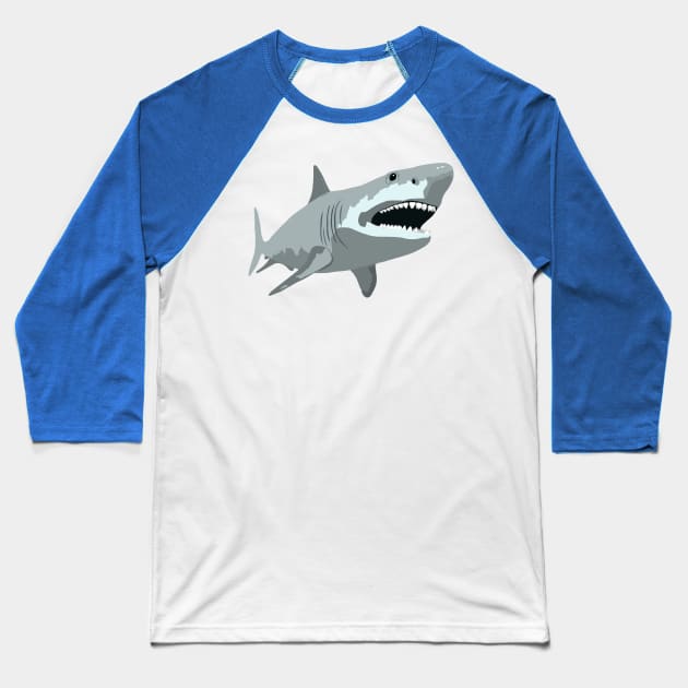Shark Baseball T-Shirt by ElviaMontemayor